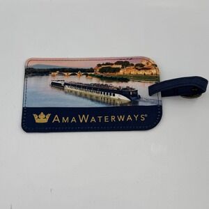 AmaWaterways Recycled Polyester‎ Scenic River Cruise Luggage Tag Navy Blue